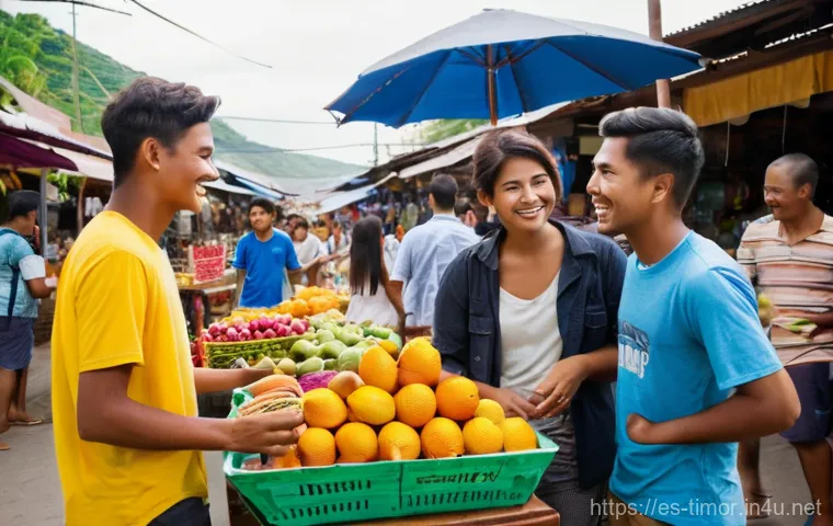 동티모르 유학 정보 - **Prompt:** A diverse group of young university students, male and female, in their early twenties, ...