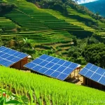 Home 14 동티모르와 유럽 연합의 관계 - **Prompt for Sustainable Development & Community Life:**
"A picturesque, vibrant Timorese villag...