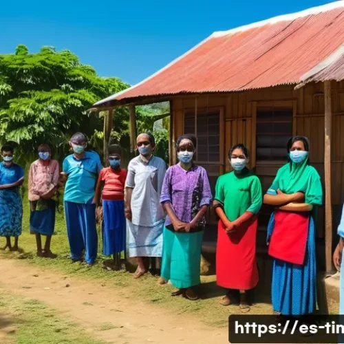 동티모르 코로나19 대응 - A vibrant community health education scene in a rural Timor-Leste village during the COVID-19 pandem...