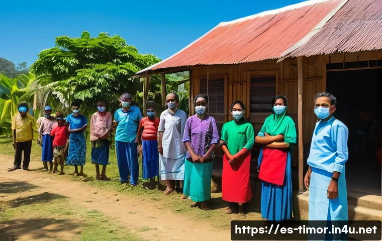 동티모르 코로나19 대응 - A vibrant community health education scene in a rural Timor-Leste village during the COVID-19 pandem...